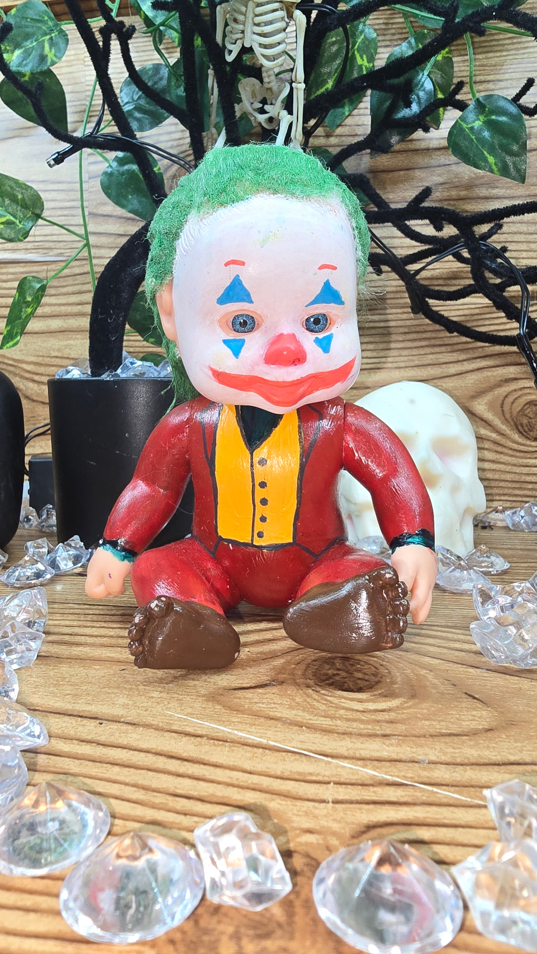 Hand Painted Joker Baby Doll