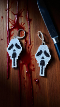 Load image into Gallery viewer, GHOSTFACE BEADED EARRINGS