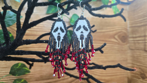 GHOSTFACE BEADED EARRINGS