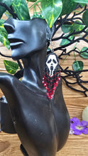 Load image into Gallery viewer, GHOSTFACE BEADED EARRINGS